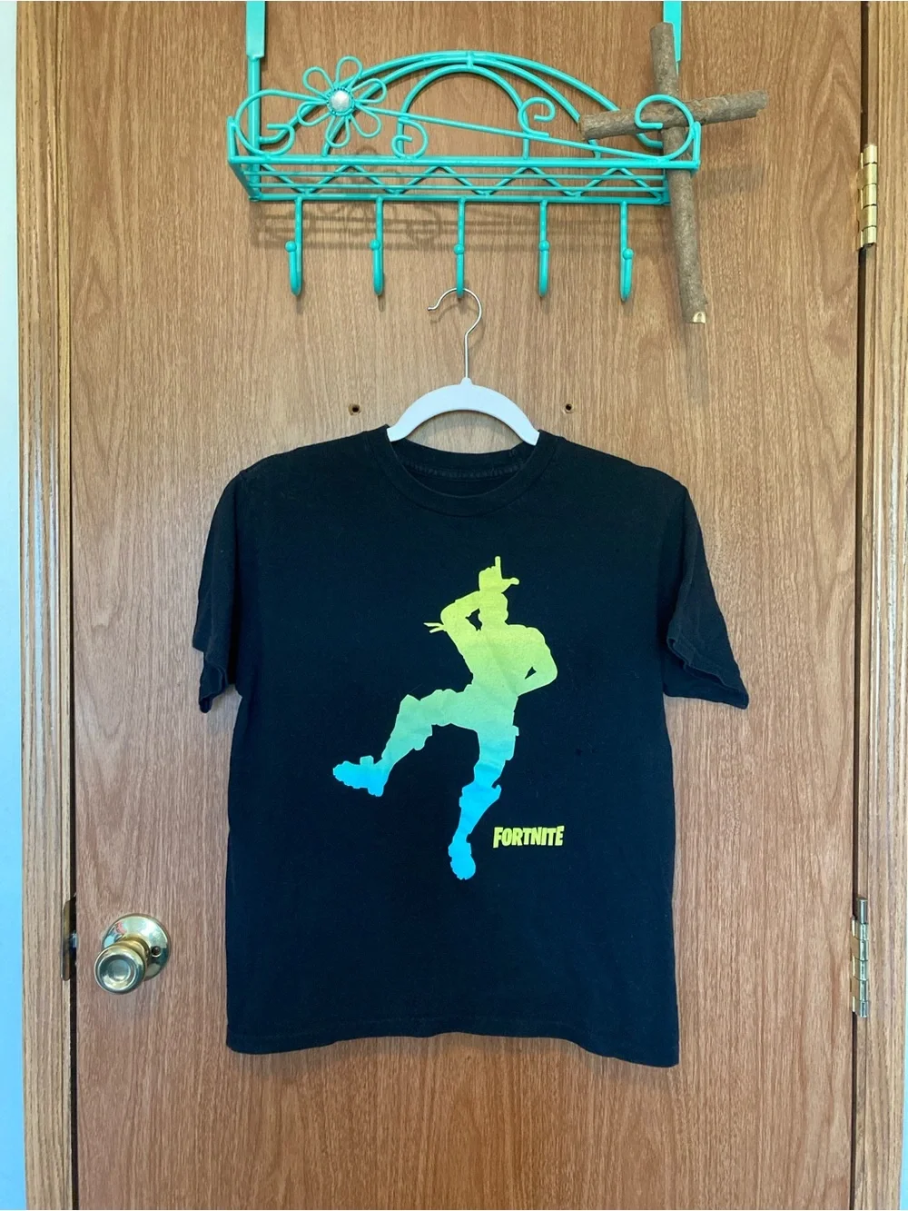 Fortnite Black Kids Tee with Gradient Dance Silhouette
